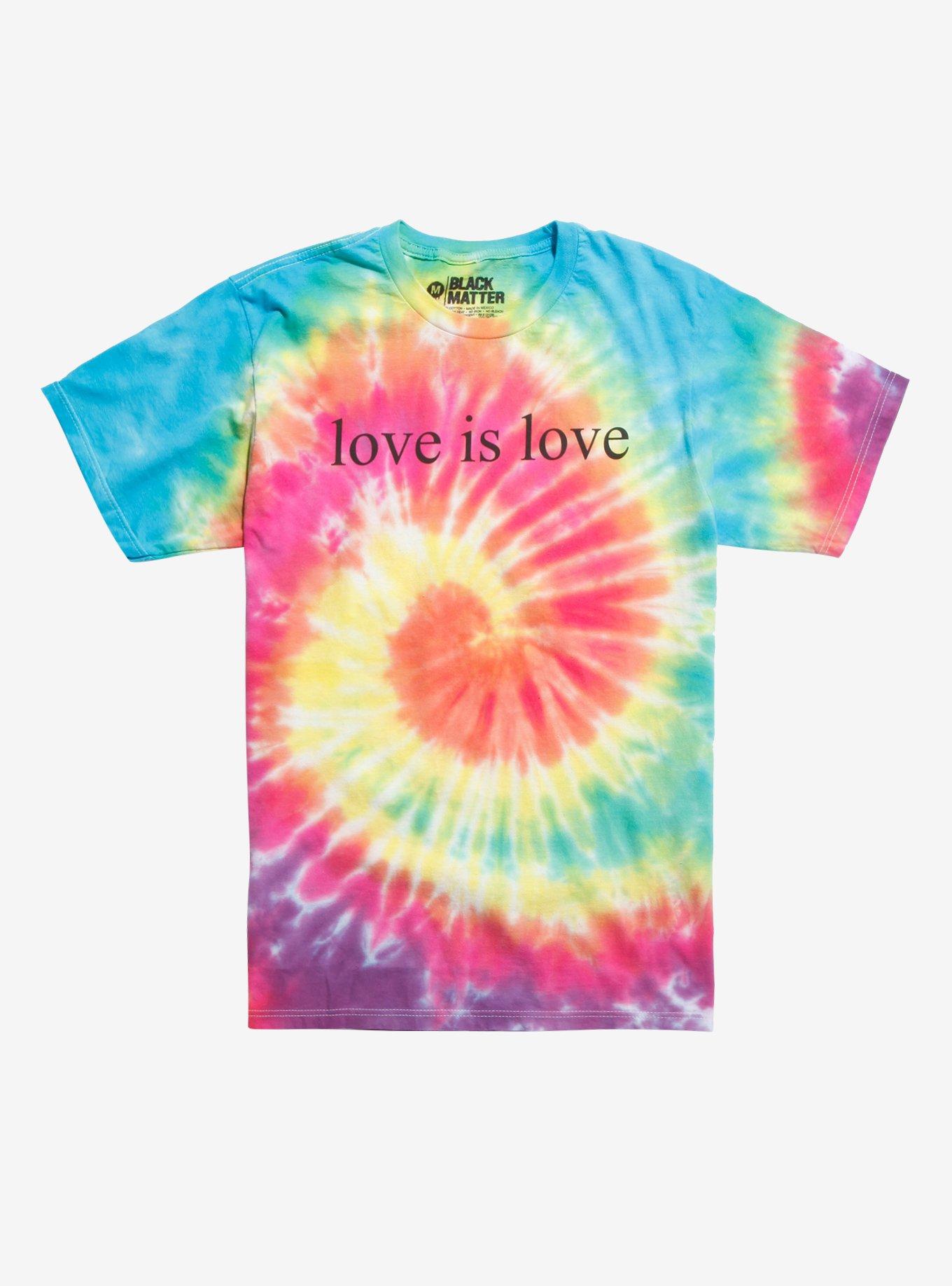 Love Is Love Tie-Dye T-Shirt Hot Topic Exclusive, MULTI, hi-res