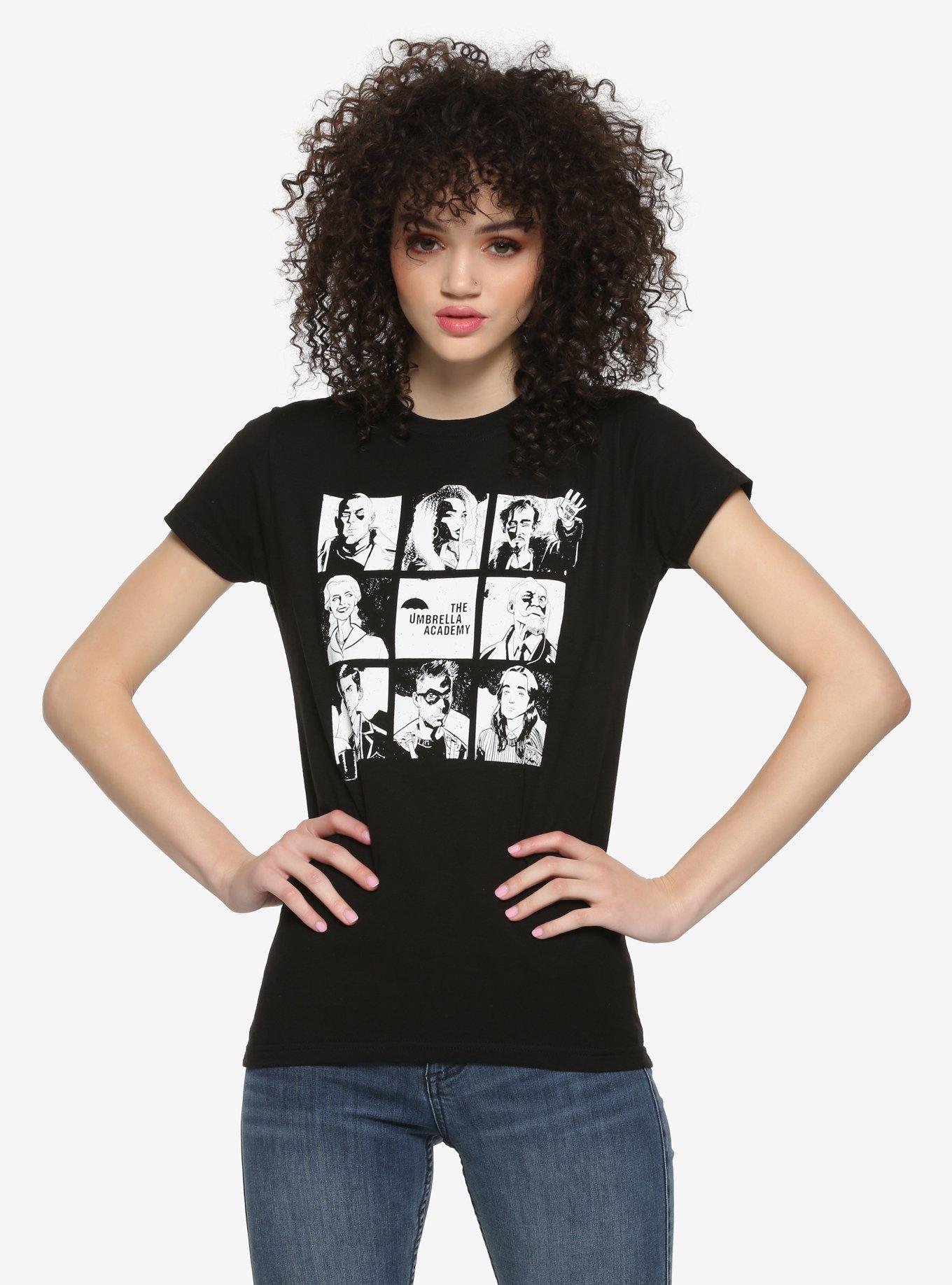 The Umbrella Academy Character Grid Girls T-Shirt, WHITE, hi-res