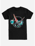 Plus Size Voltron Circle Robot T-Shirt, BLACK, hi-res