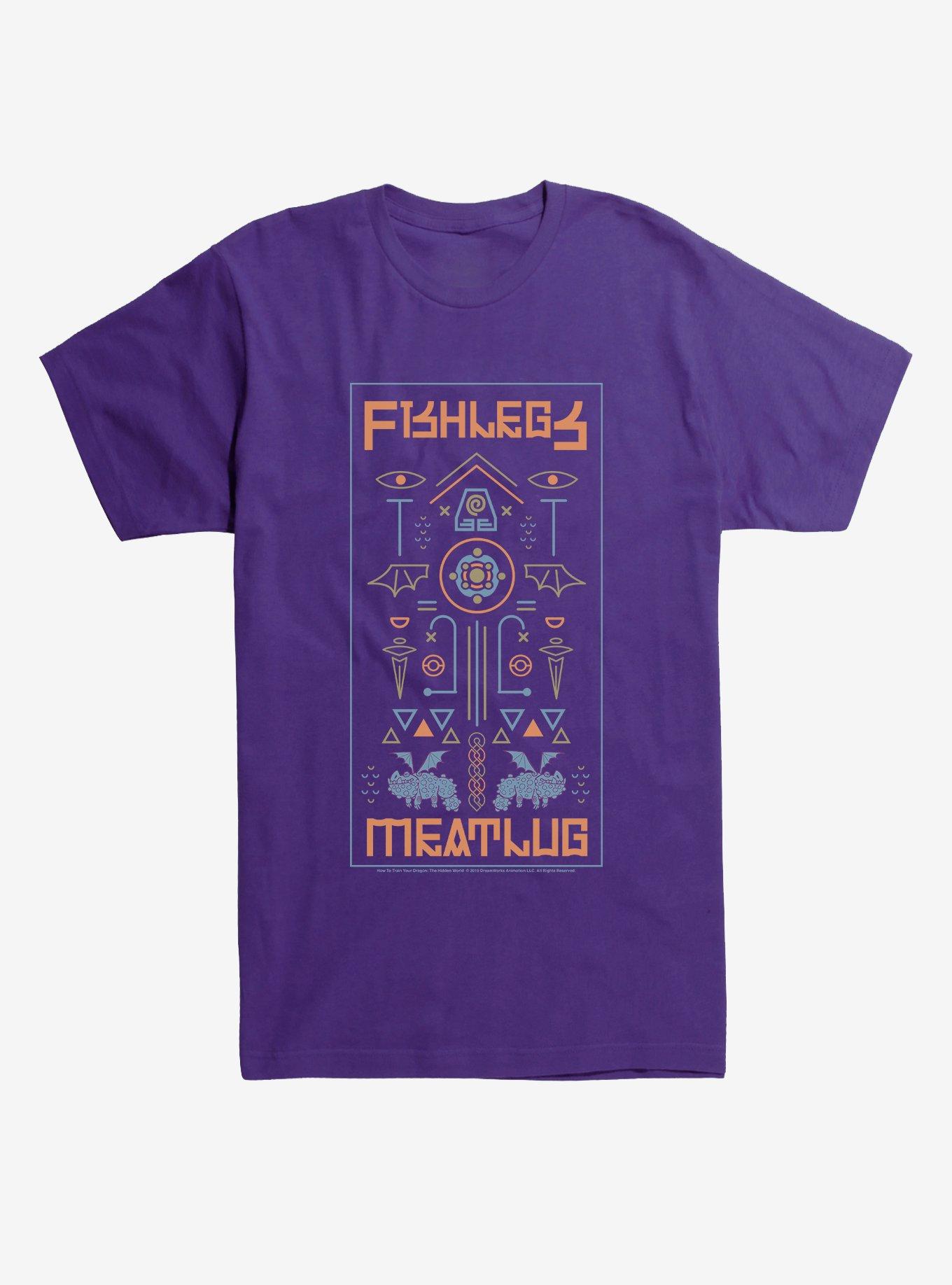 How To Train Your Dragon Fishlegs Meatlug T-Shirt, PURPLE RUSH, hi-res