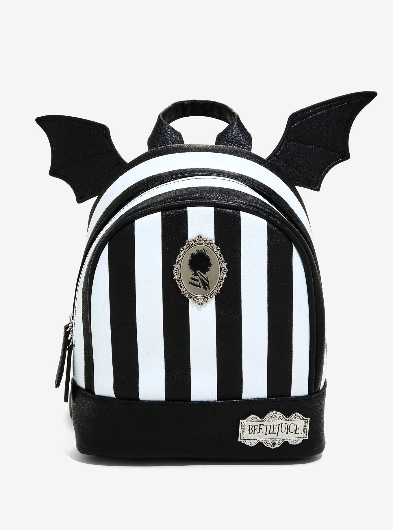 Beetlejuice Striped Mini Backpack BoxLunch Exclusive BoxLunch