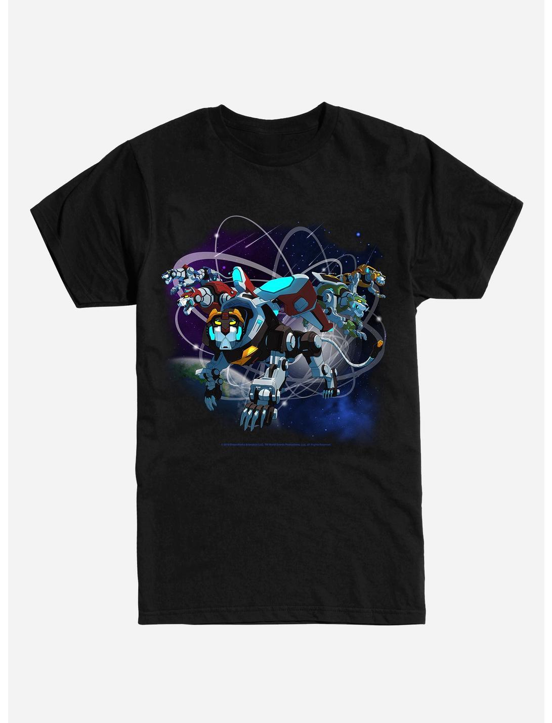 Voltron Lions Space T-Shirt, BLACK, hi-res