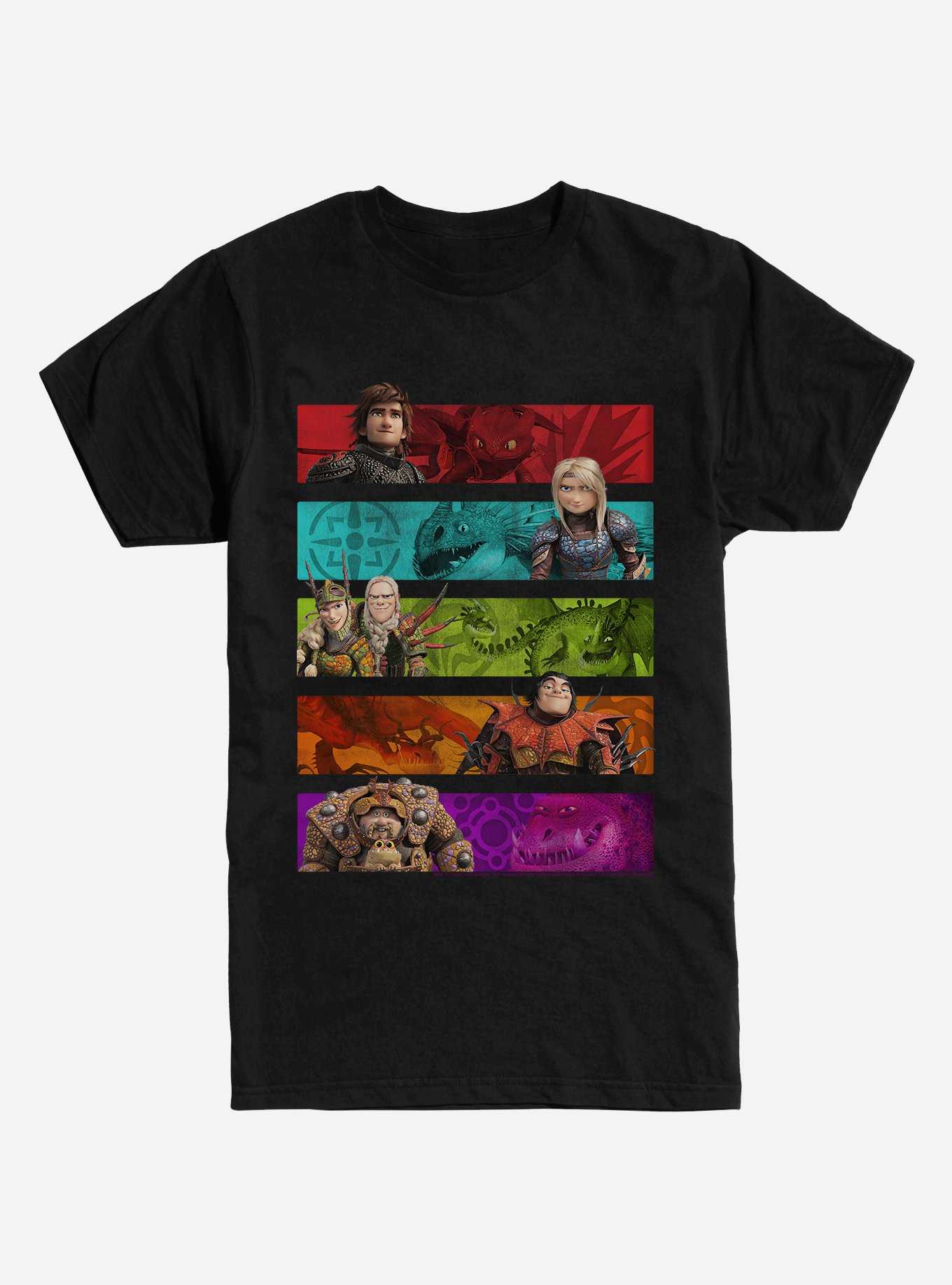 How To Train Your Dragon Character Bars T-Shirt, , hi-res