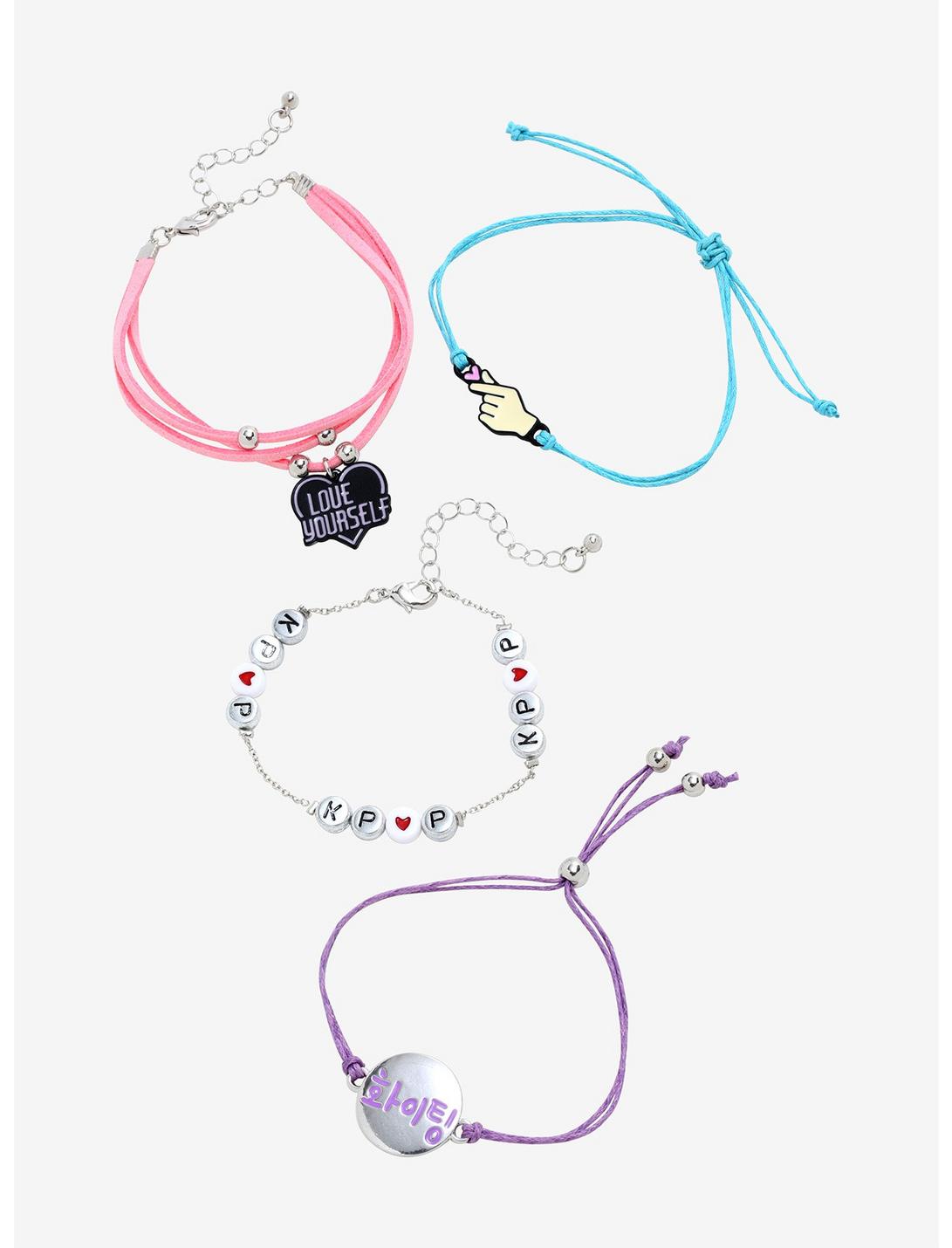I Love K-Pop Bracelet Set, , hi-res