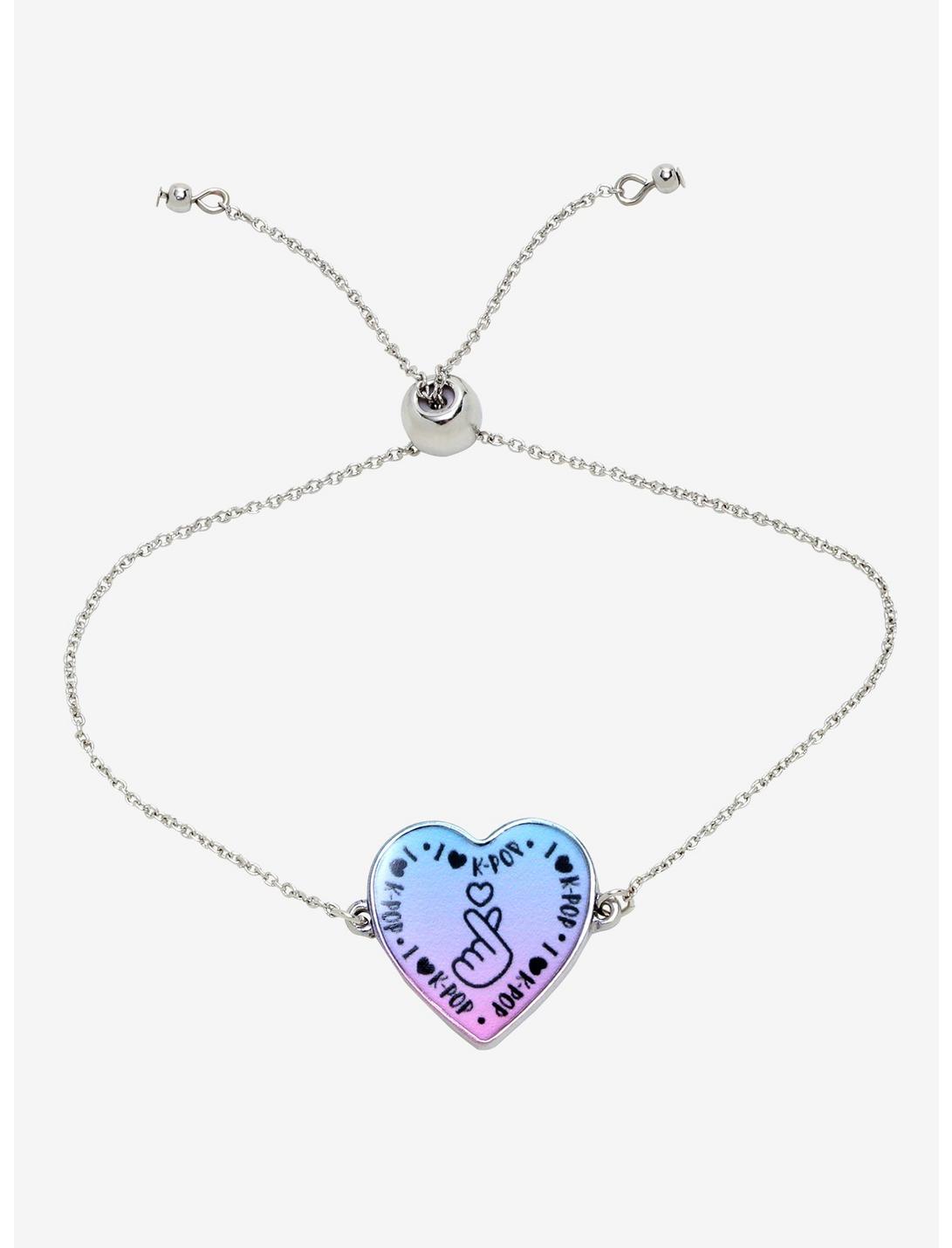 I Love K-Pop Ombre Heart Bracelet, , hi-res