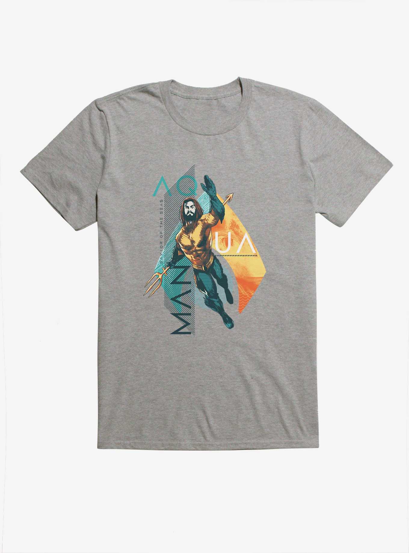 DC Comics Aquaman and Logo T-Shirt, , hi-res