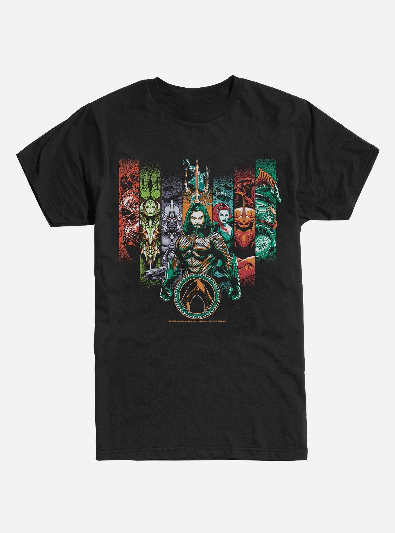 DC Comics Aquaman Character Lineup T-Shirt | BoxLunch