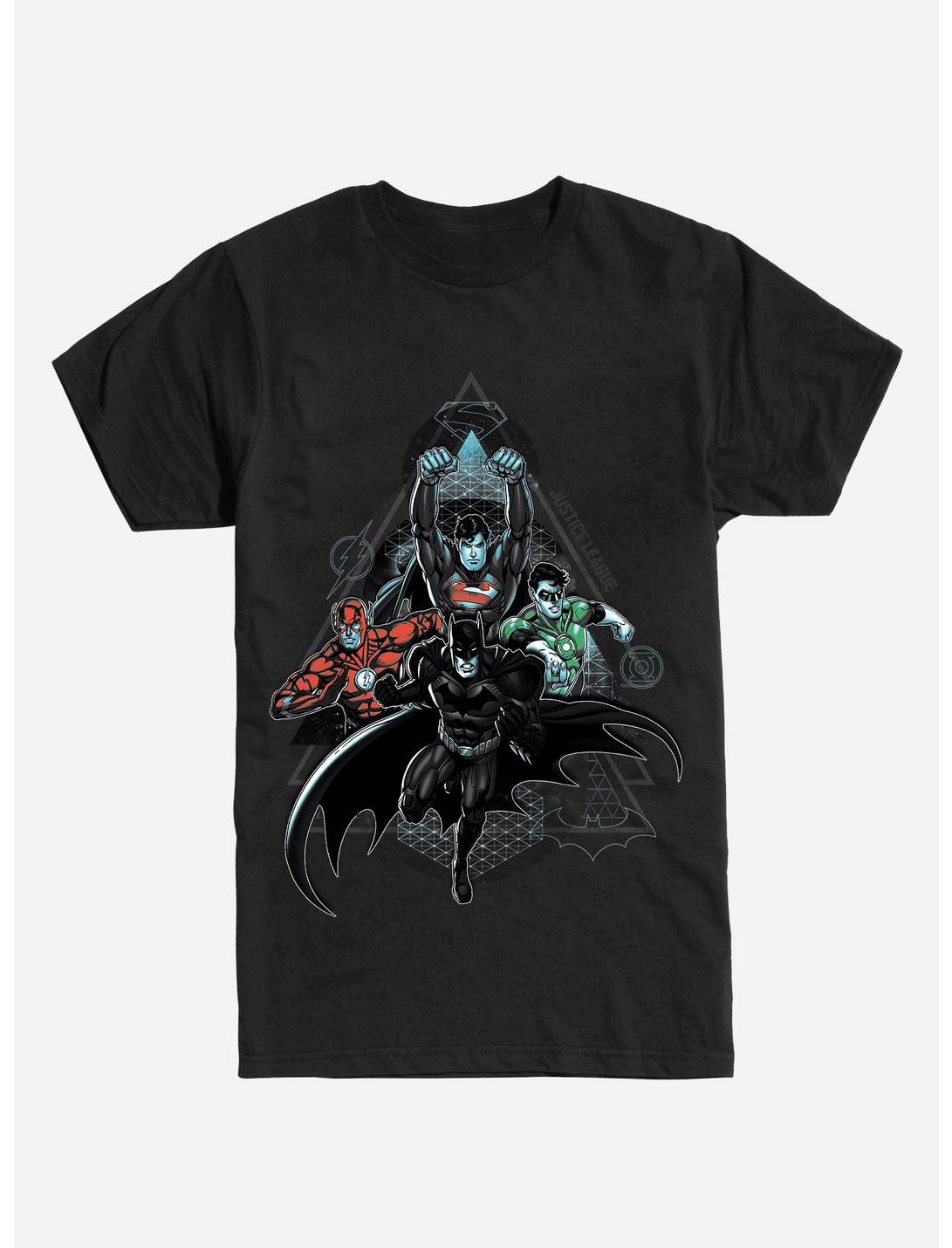 DC Comics Justice League FSGB Group T-Shirt, BLACK, hi-res