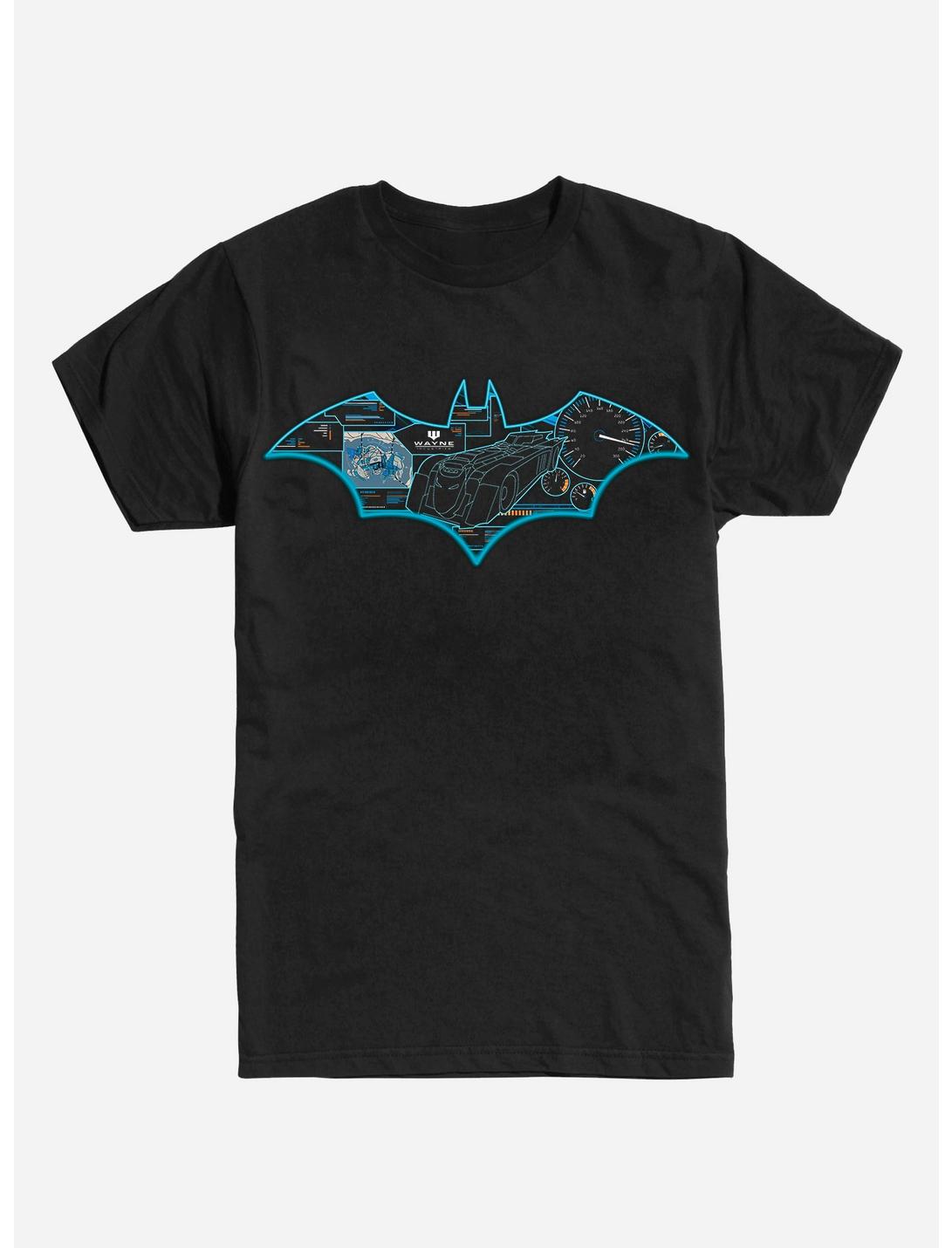 DC Comics Batman Batmobile Controls Midnight Navy T-Shirt, , hi-res