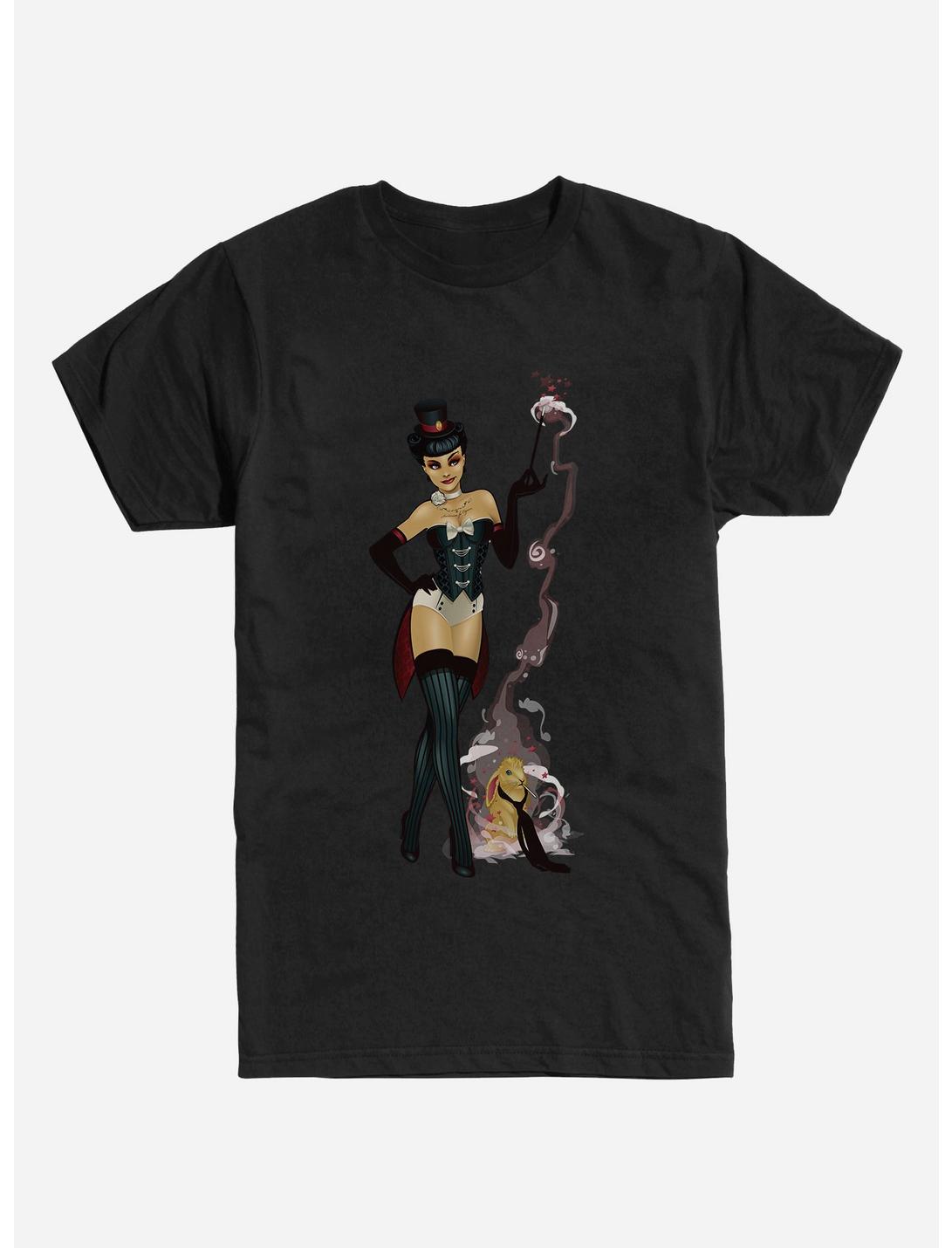 DC Comics Bombshells Zatanna Magic Dark Grey T-Shirt, BLACK, hi-res