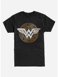 Plus Size DC Comics Wonderwoman Logo Symbol T-Shirt, BLACK, hi-res