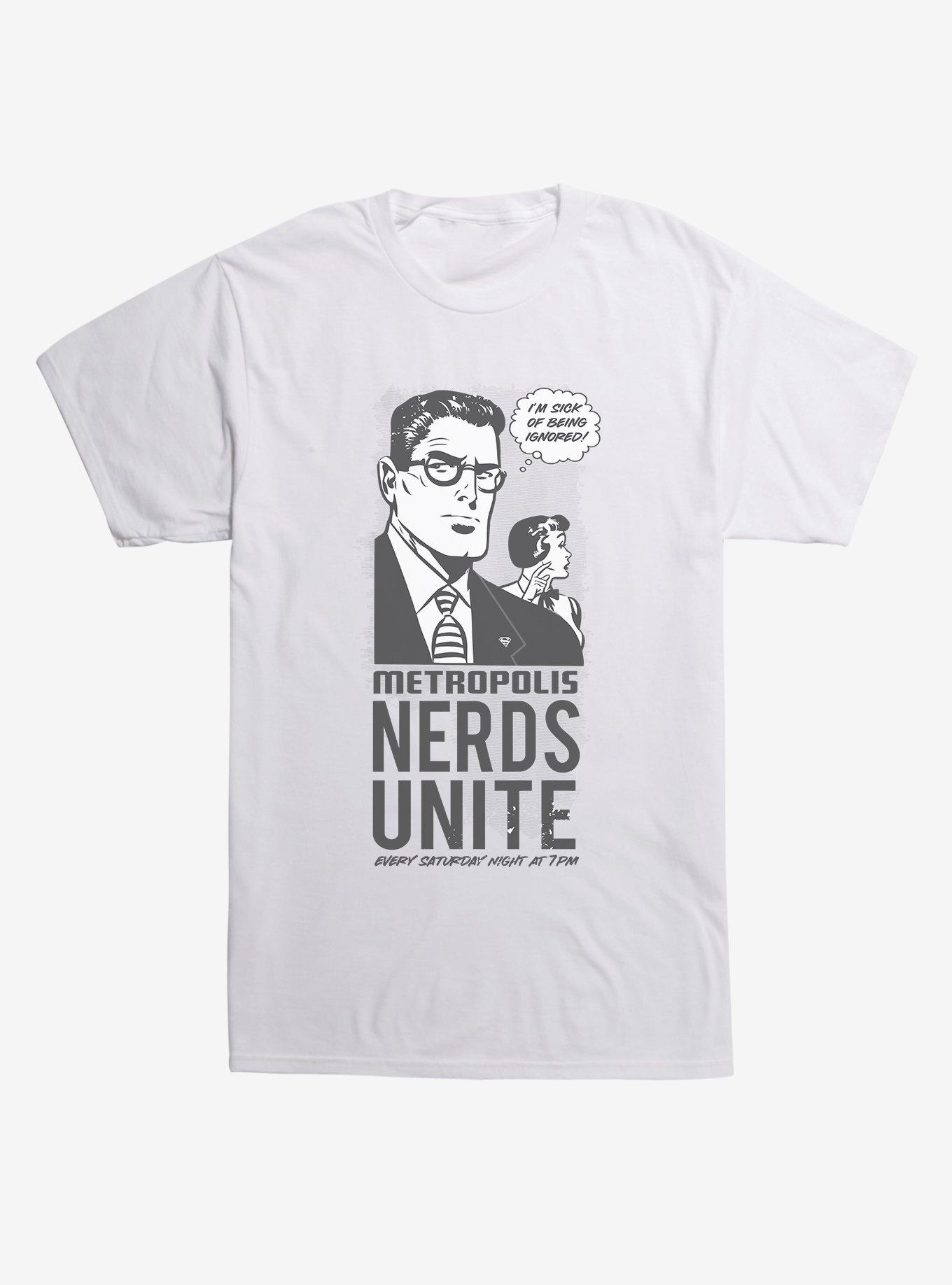 DC Comics Superman Nerds Unite T-Shirt | BoxLunch