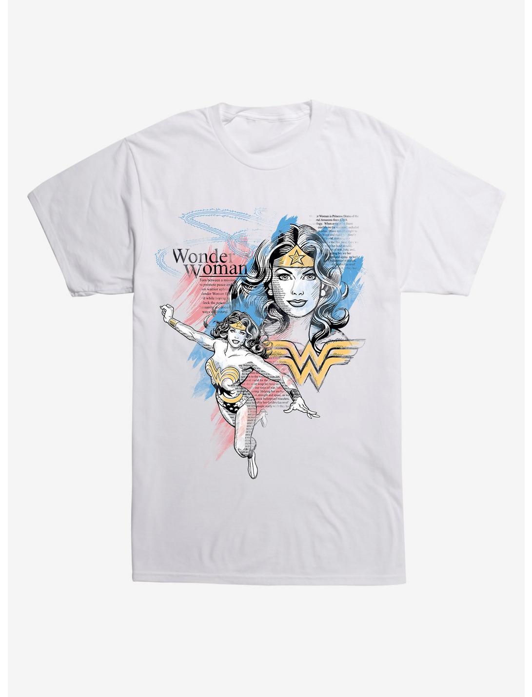 DC Comics Wonderwoman and Text T-Shirt, WHITE, hi-res