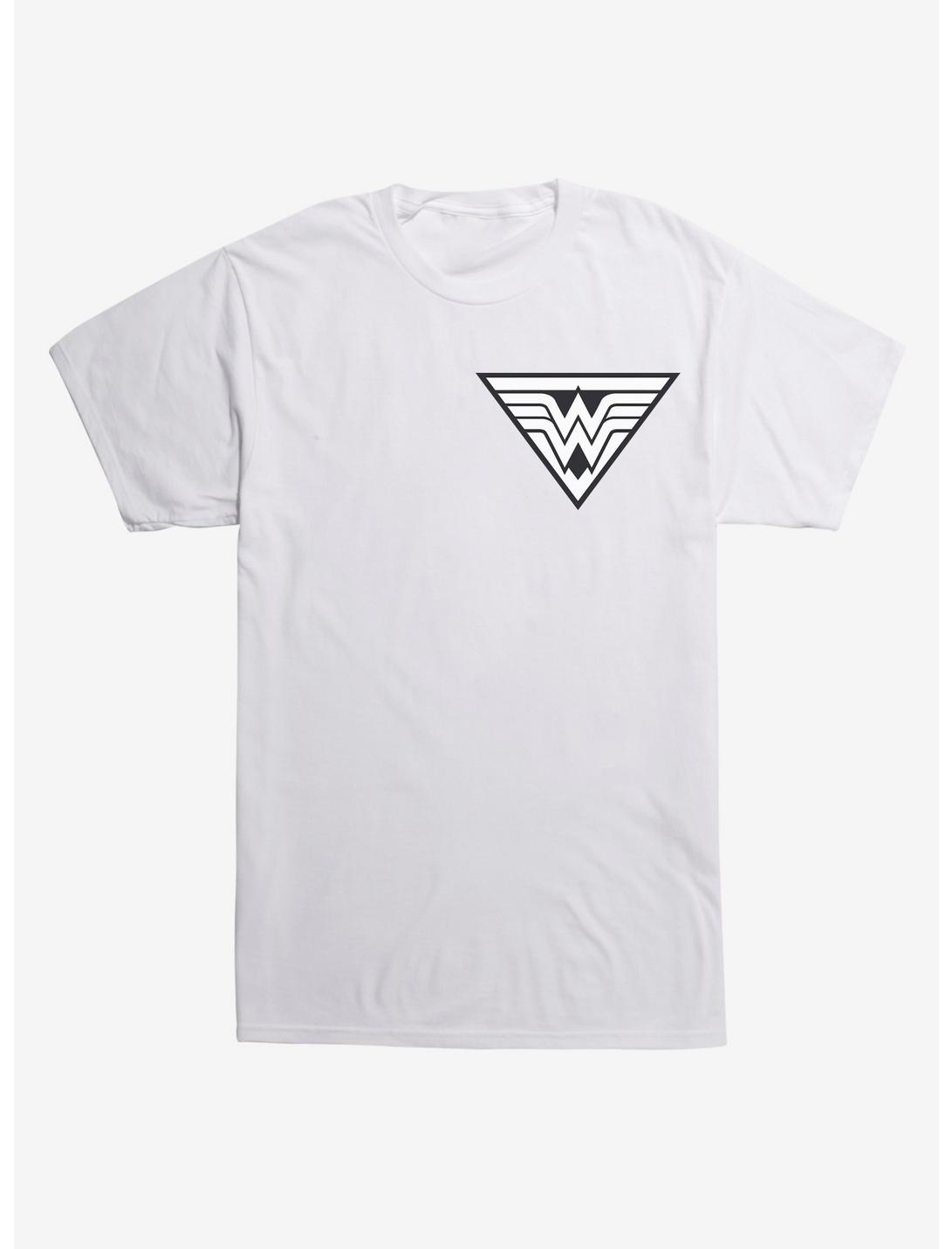 DC Comics Wonderwoman Logo Triangle T-Shirt, WHITE, hi-res