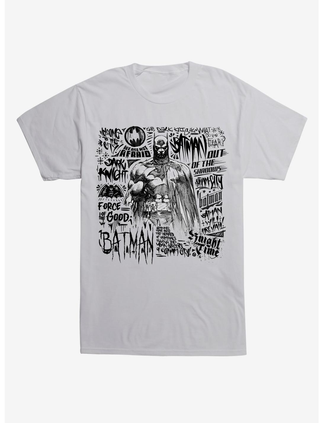 DC Comics Batman Typography Dark Grey T-Shirt, , hi-res