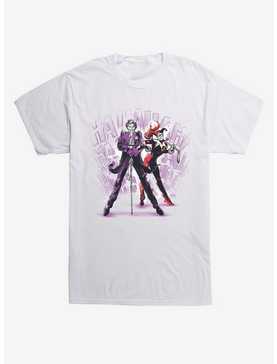 DC Comics Batman Harley Quinn And The Joker Art Black T-Shirt, , hi-res