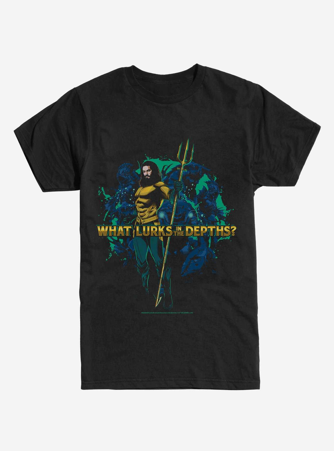 DC Comics Aquaman What Lurks In The Depths T-Shirt, , hi-res