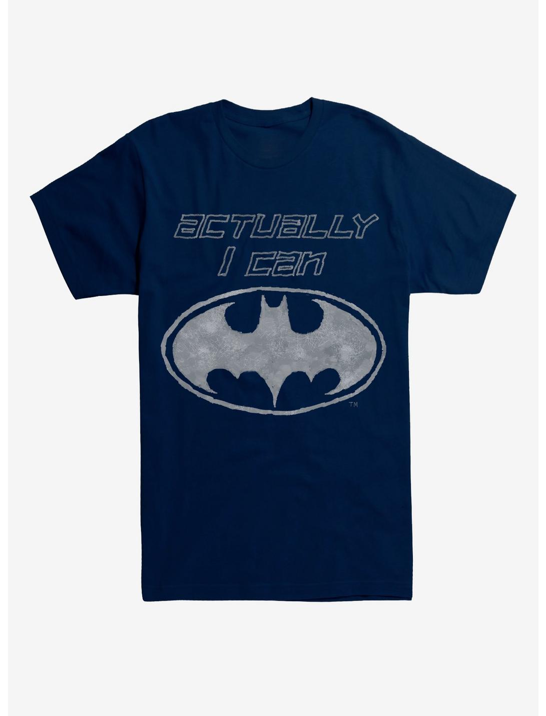 DC Comics Batgirl  Actually I Can T-Shirt, MIDNIGHT NAVY, hi-res