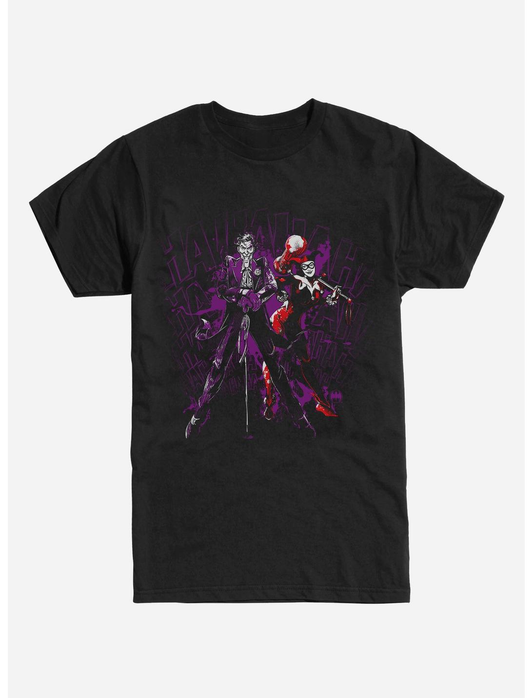 DC Comics Batman Harley Quinn And The Joker Laugh Dark Grey T-Shirt, , hi-res