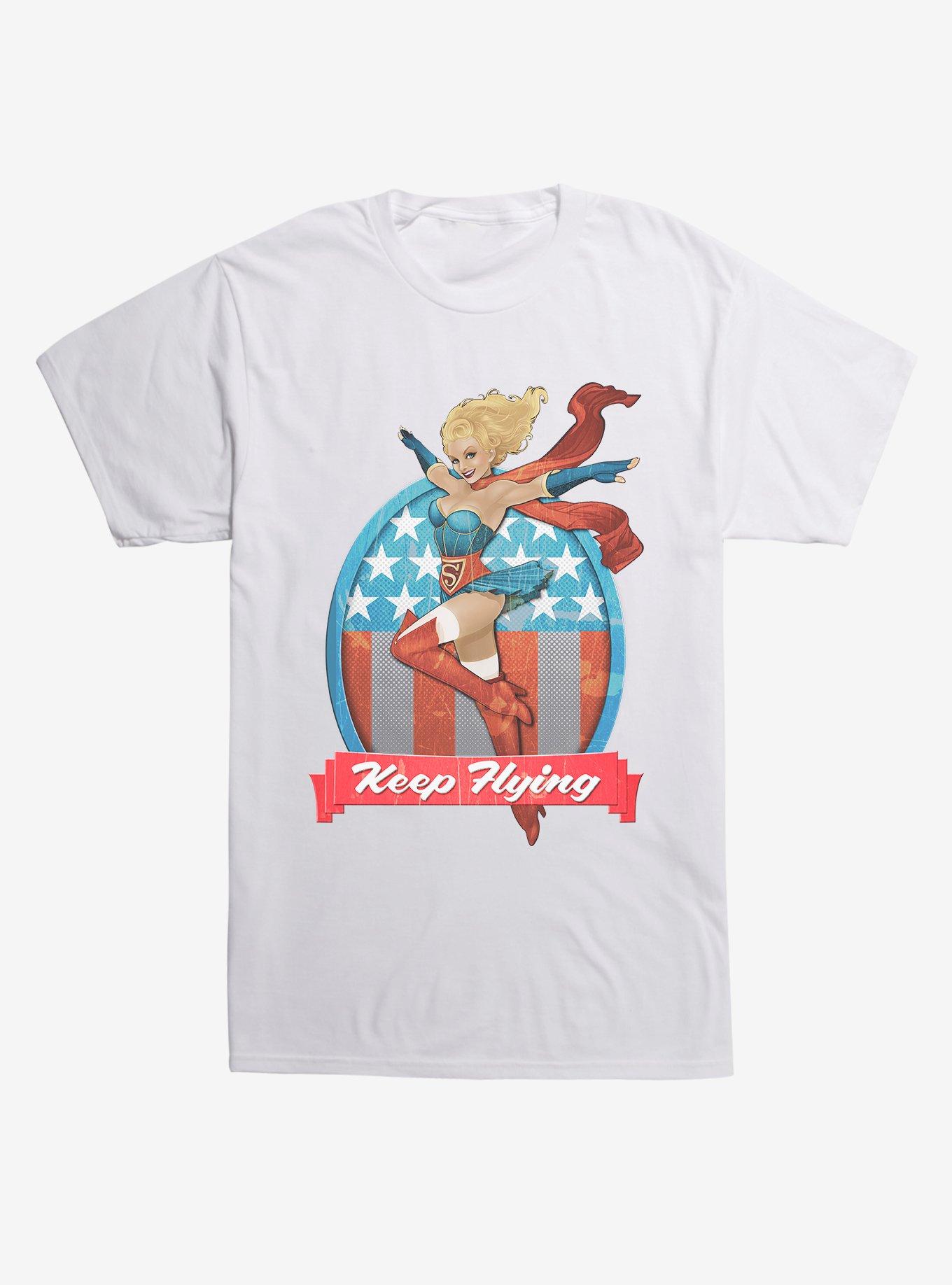 DC Comics Supergirl Keep Flying T-Shirt, WHITE, hi-res