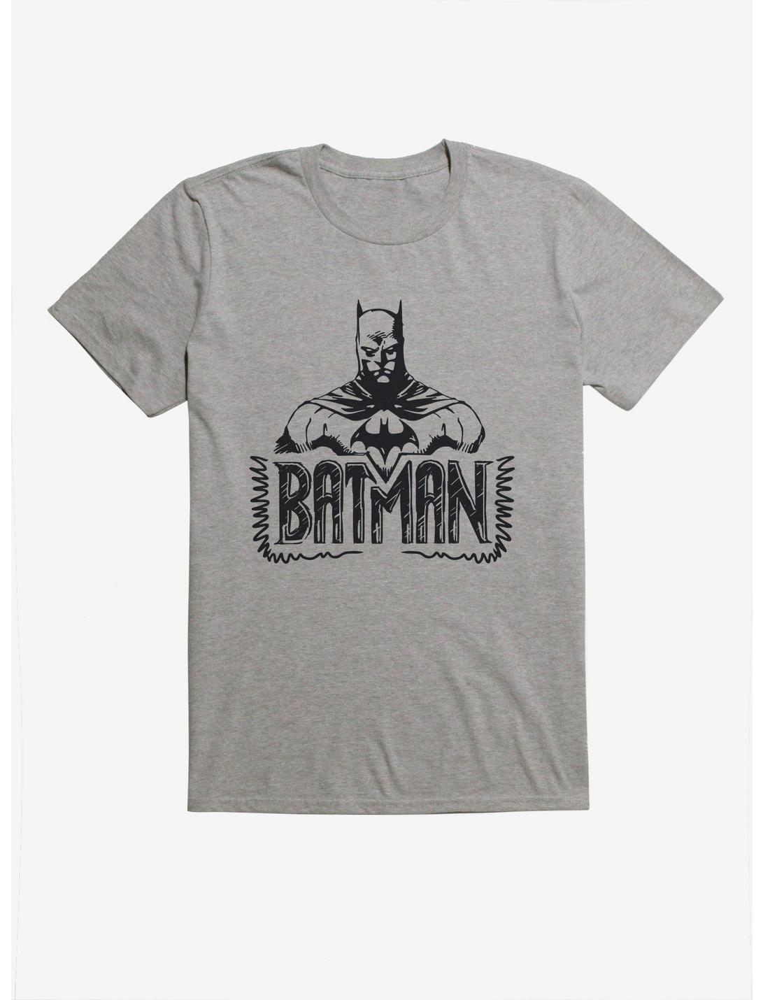 DC Comics Batman Bust Sketch Dark Grey T-Shirt, , hi-res