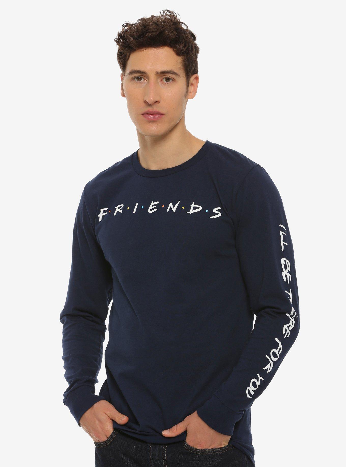 Friends Lyrics Long Sleeve T-Shirt - BoxLunch Exclusive, BLUE, hi-res