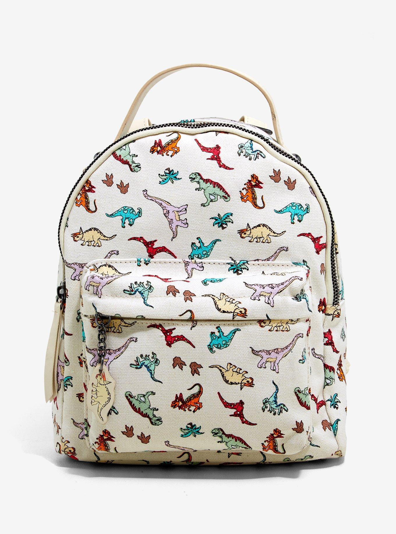 Embroidered Sun Long-necked Small Dinosaur Backpack With