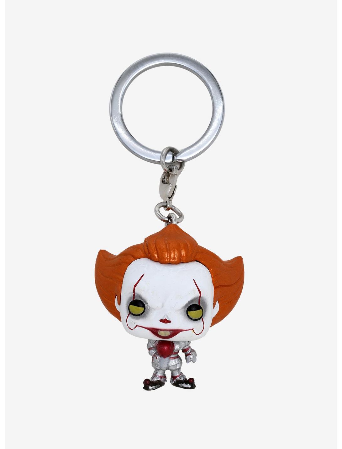 Funko IT Pocket Pop! Pennywise With Balloon (Metallic) Vinyl Key Chain Hot Topic Exclusive, , hi-res