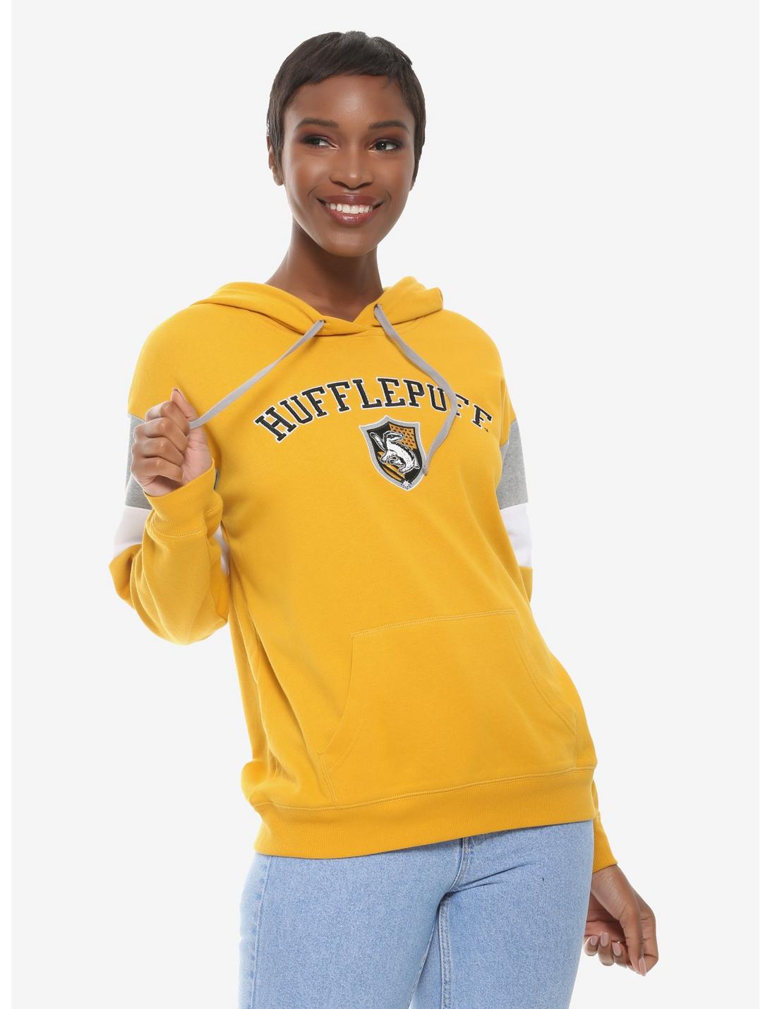 Harry Potter Hufflepuff Collegiate Women's Hoodie - BoxLunch Exclusive, YELLOW, hi-res