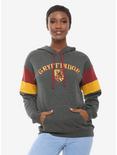Harry Potter Gryffindor Collegiate Women's Hoodie - BoxLunch Exclusive, GREY, hi-res