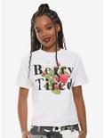 Berry Tired Girls Crop T-Shirt, PINK, hi-res