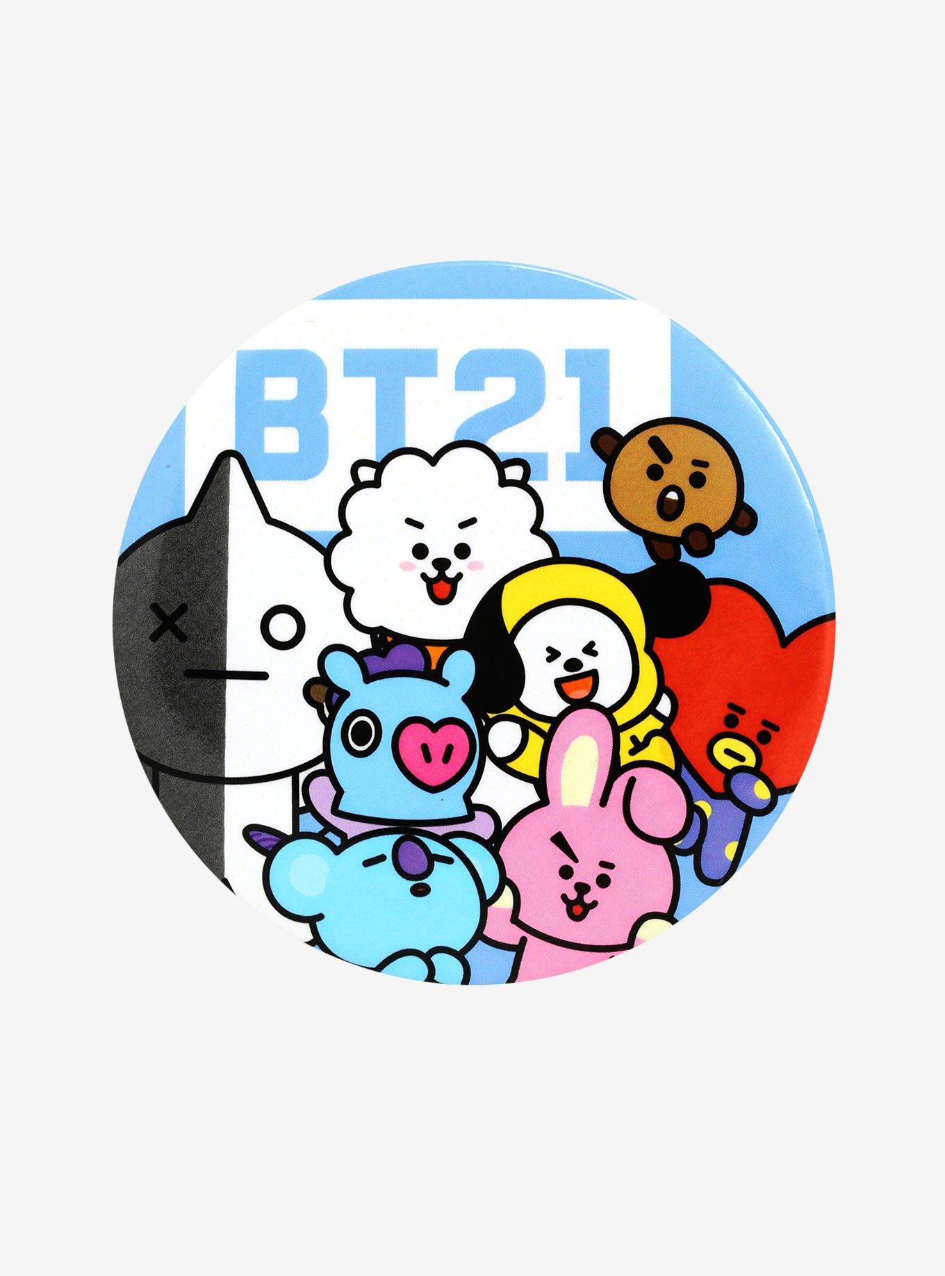 BT21 Group Blue Button, , hi-res