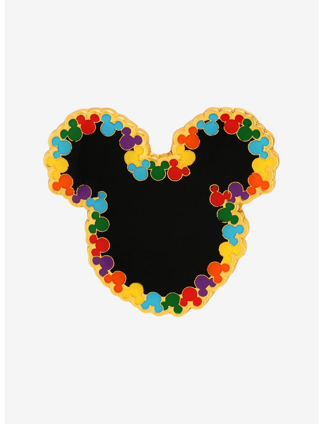 Loungefly Disney Mickey Mouse Rainbow Heads Enamel Pin - BoxLunch Exclusive, , hi-res