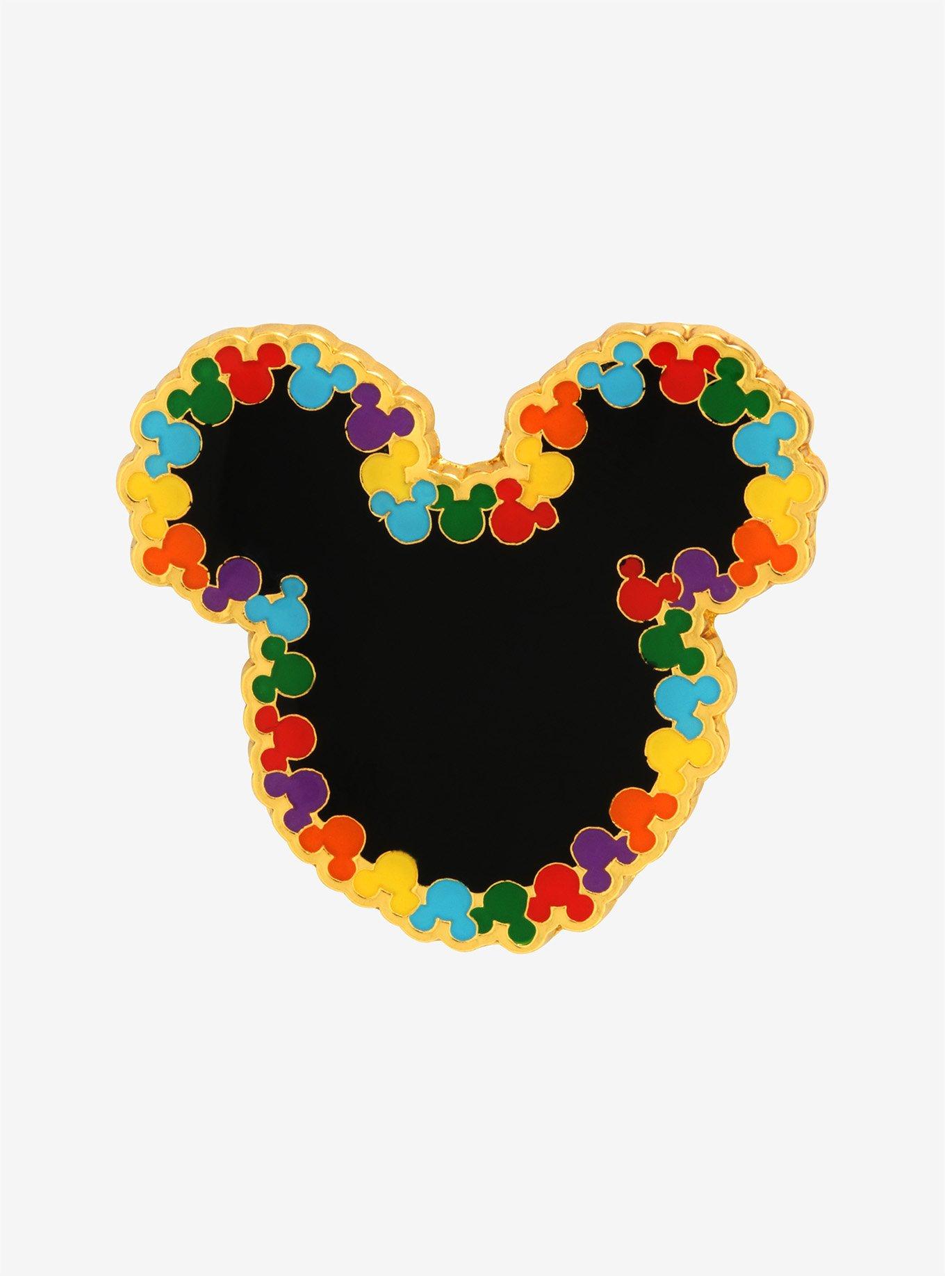 Loungefly Disney Mickey Mouse Rainbow Heads Enamel Pin - BoxLunch Exclusive, , hi-res