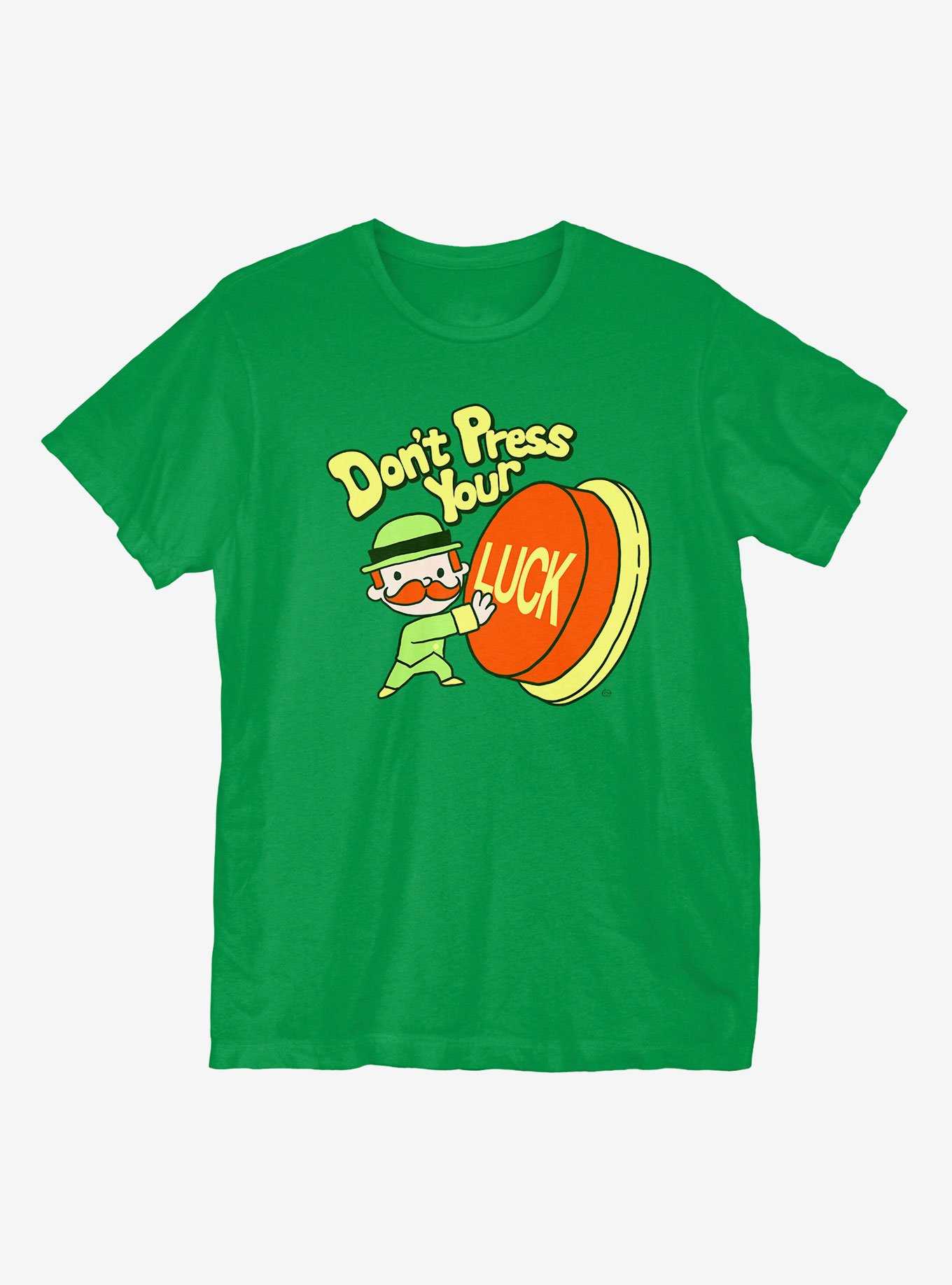 St. Patrick's Day Don't Press Your Luck T-Shirt, , hi-res