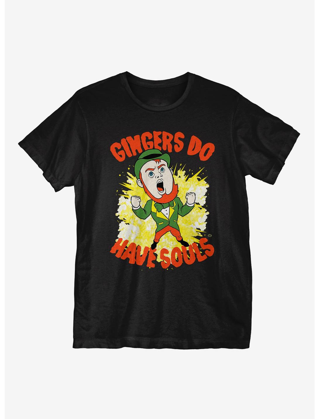 St. Patrick's Day Gingers Do Have Souls T-Shirt, BLACK, hi-res