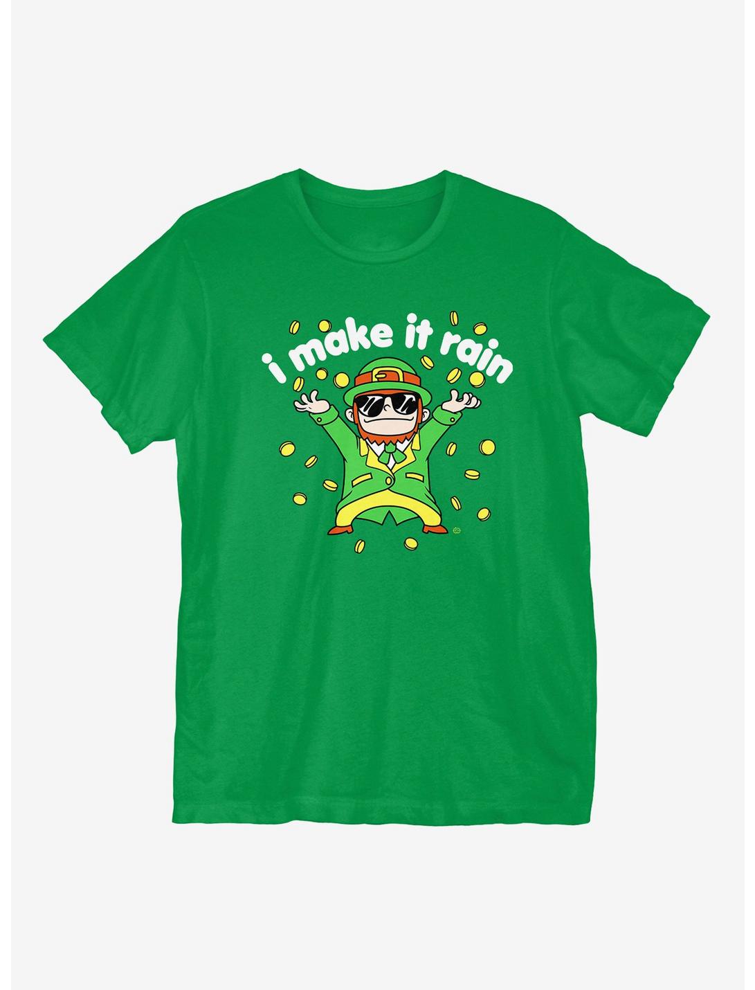 St. Patrick's Day I Make It Rain T-Shirt, KELLY GREEN, hi-res
