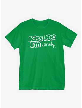 St. Patrick's Day Kiss Me I'm Lonely T-Shirt, , hi-res