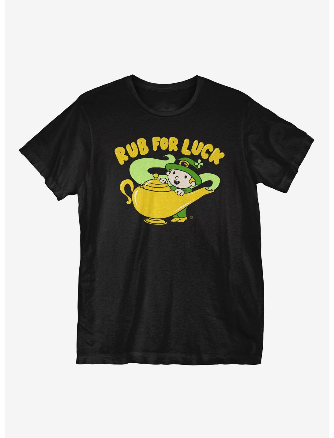St. Patrick's Day Rub For Luck T-Shirt, BLACK, hi-res