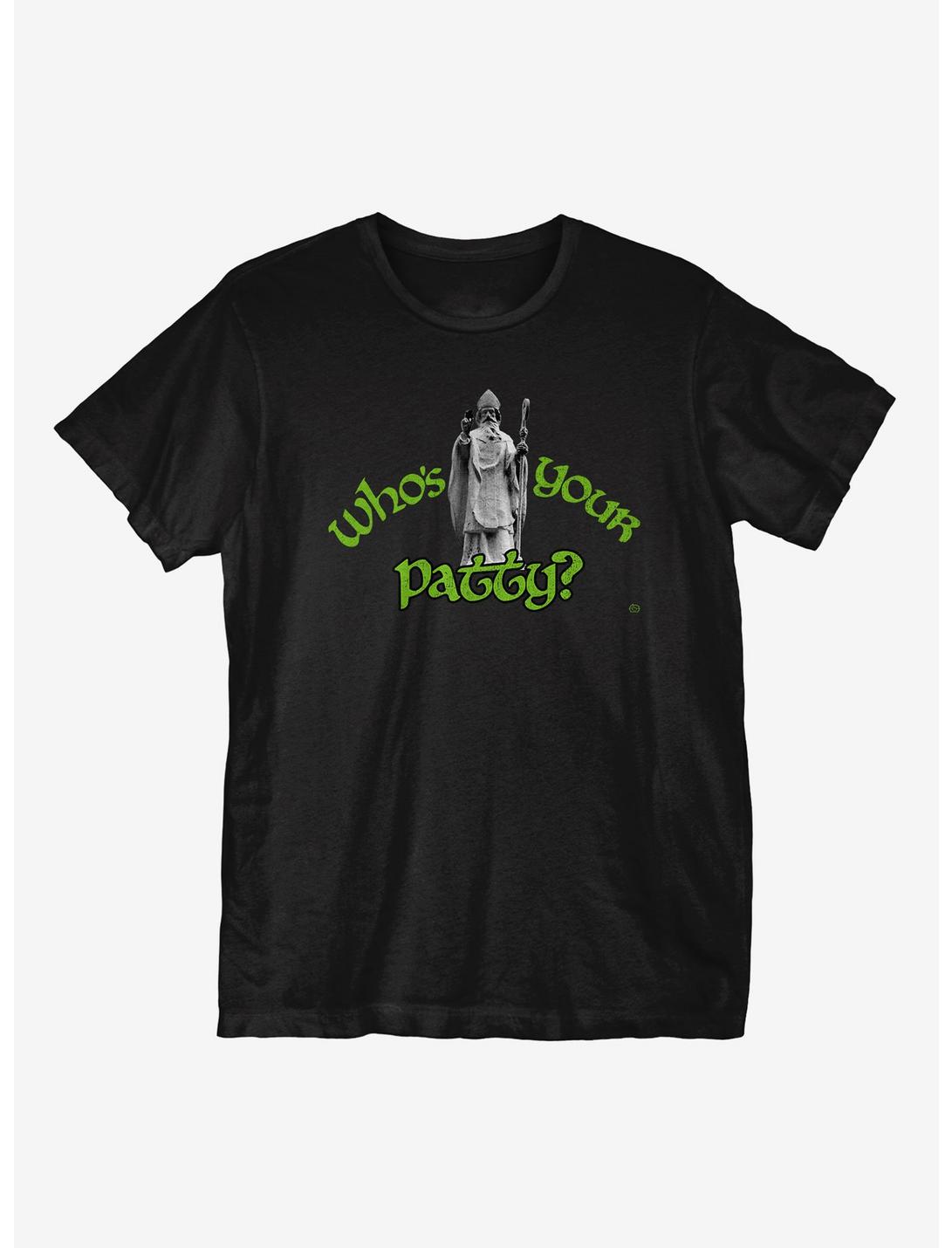 Plus Size St. Patrick's Day Who's Your Patty T-Shirt, BLACK, hi-res