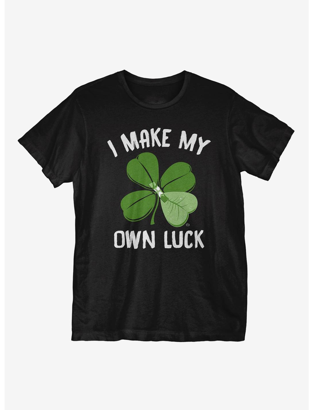 St. Patrick's Day I Make My Own Luck T-Shirt, BLACK, hi-res