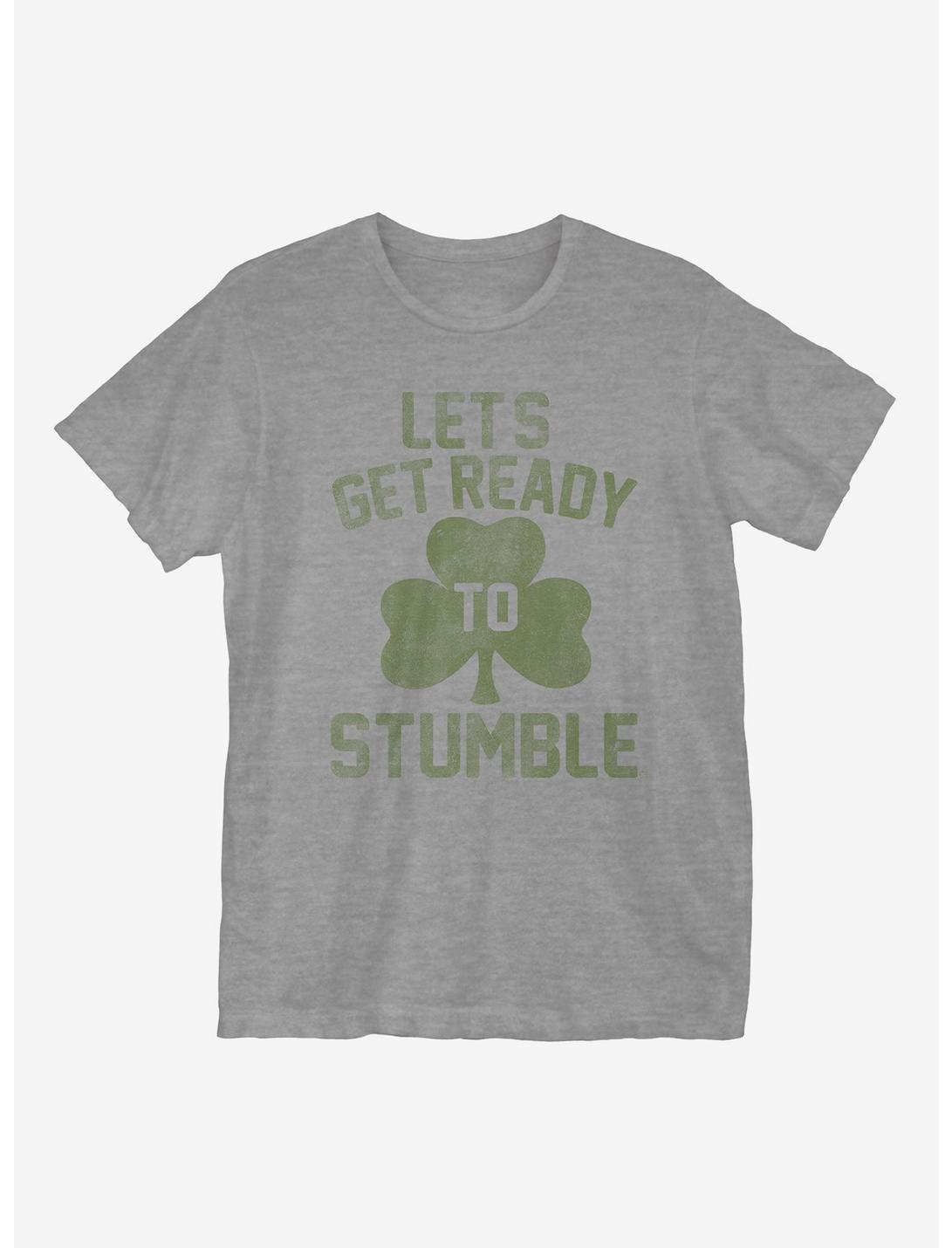 St. Patrick's Day Let's Get Ready To Stumble T-Shirt, HEATHER GREY, hi-res