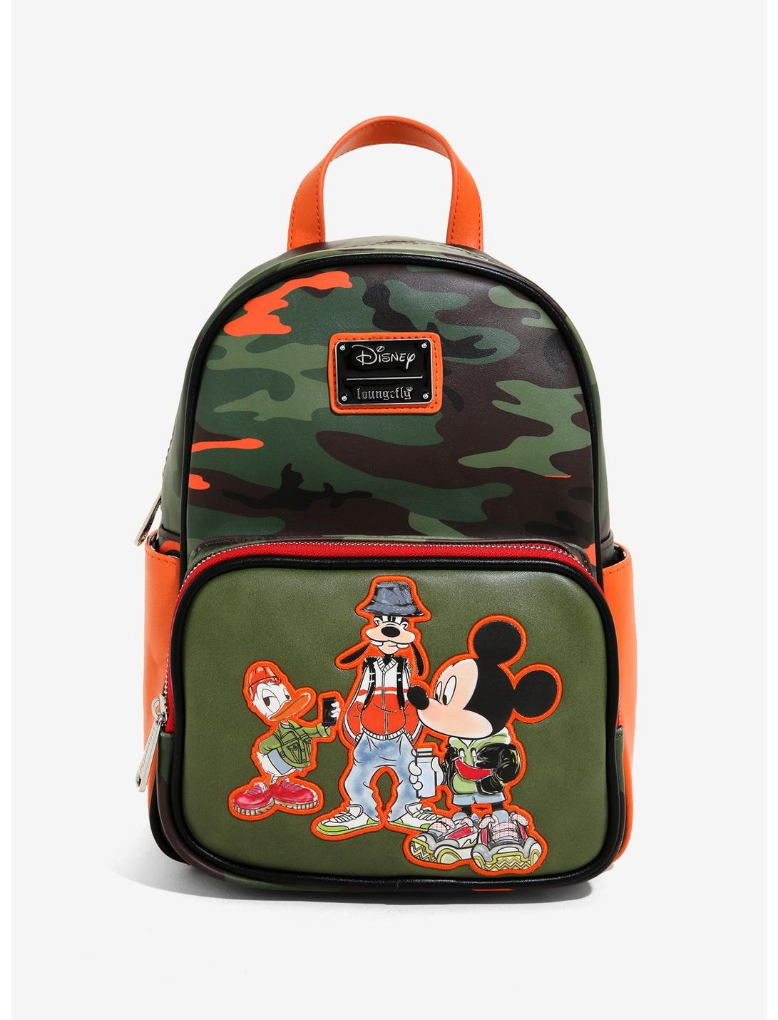 Loungefly Disney Mickey Donald Goofy Camo Street Mini Backpack - BoxLunch Exclusive, , hi-res