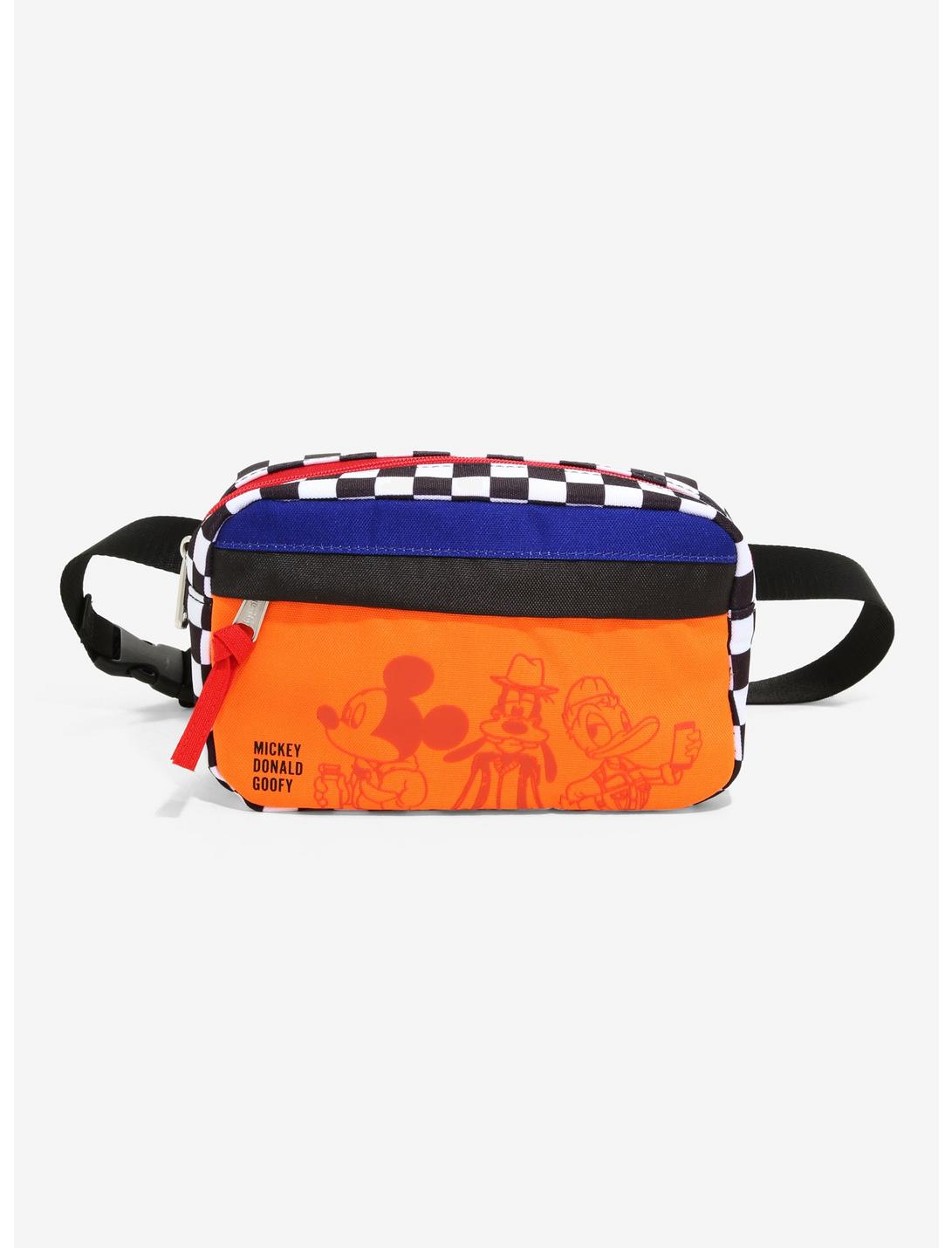 Loungefly Disney Mickey Donald Goofy Checkered Fanny Pack - BoxLunch Exclusive, , hi-res