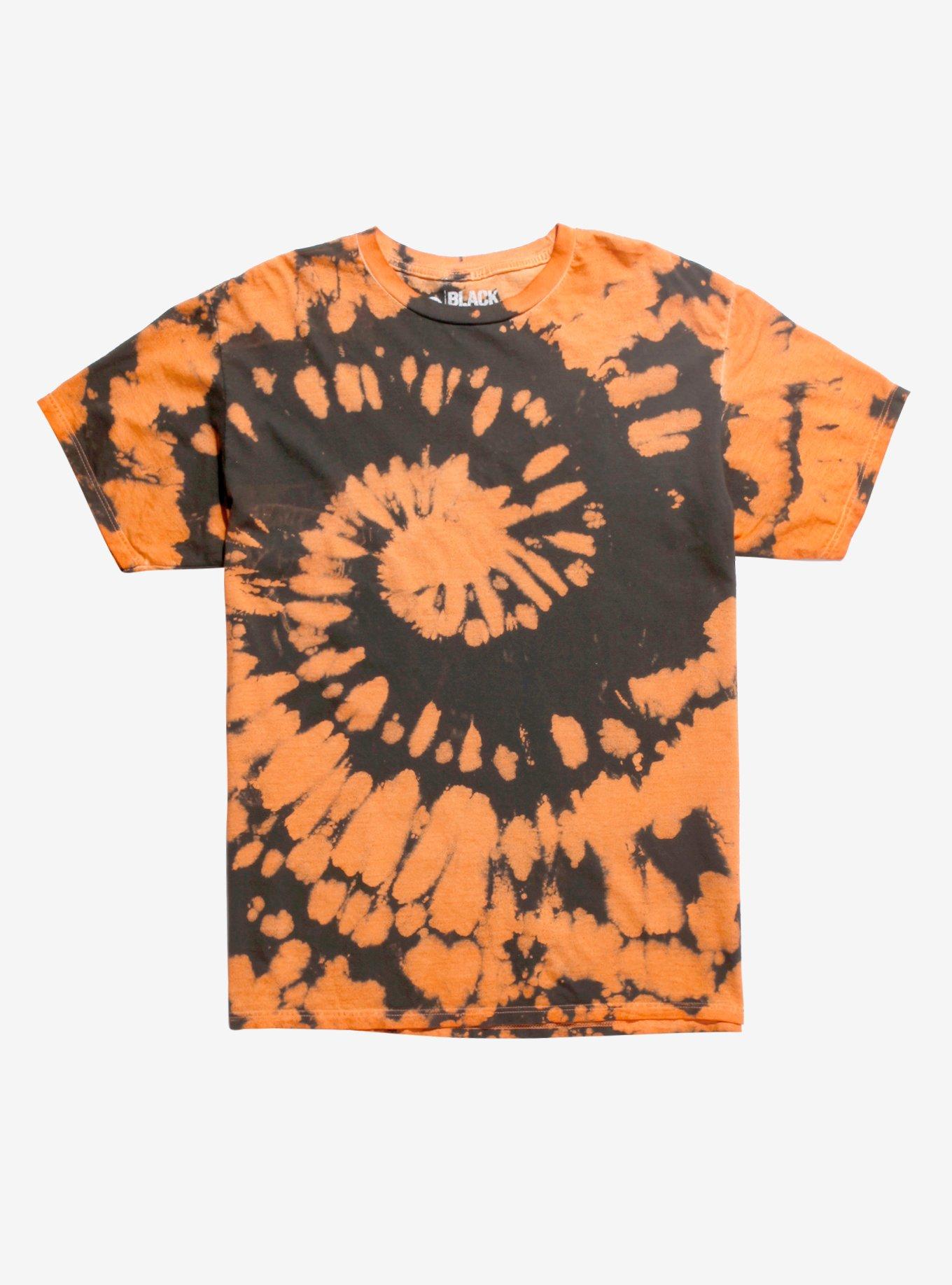 Tie Dye Orange Black Siroski T- shirt For Men's And Boys