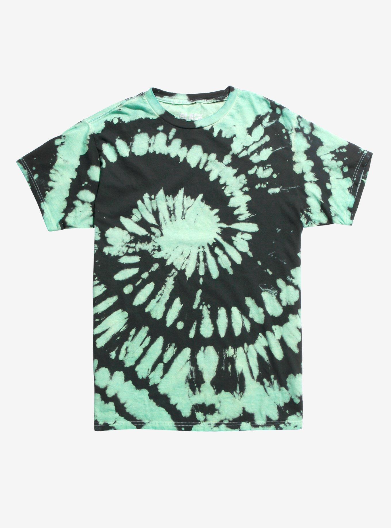 green tie dye t shirt