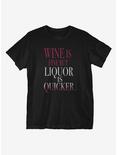 Wine is Fine T-Shirt, BLACK, hi-res