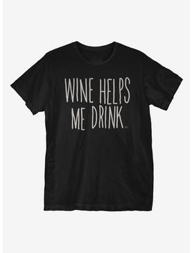 Wine Helps Me Drink T-Shirt, , hi-res