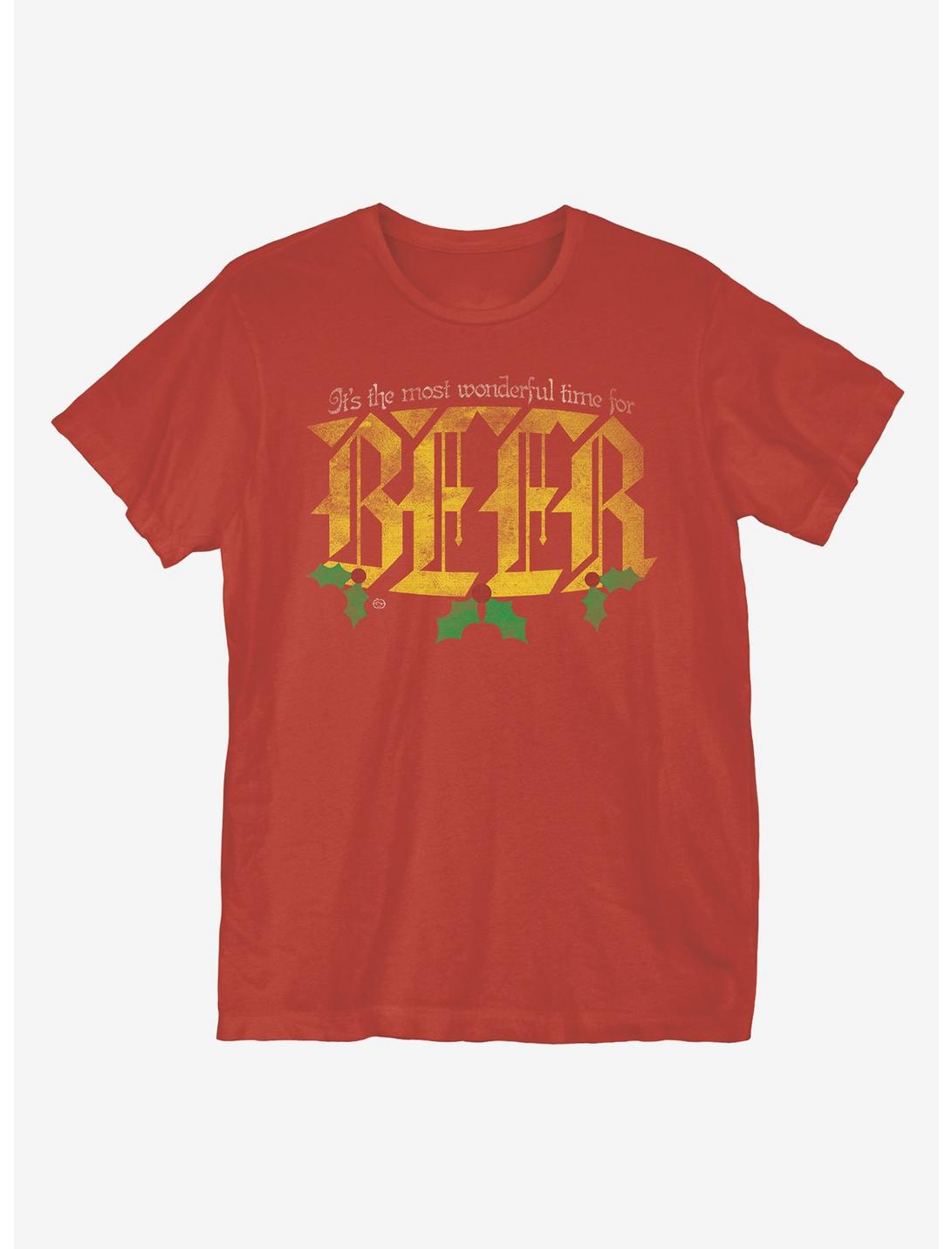 Wonderful Time For Beer T-Shirt, RED, hi-res