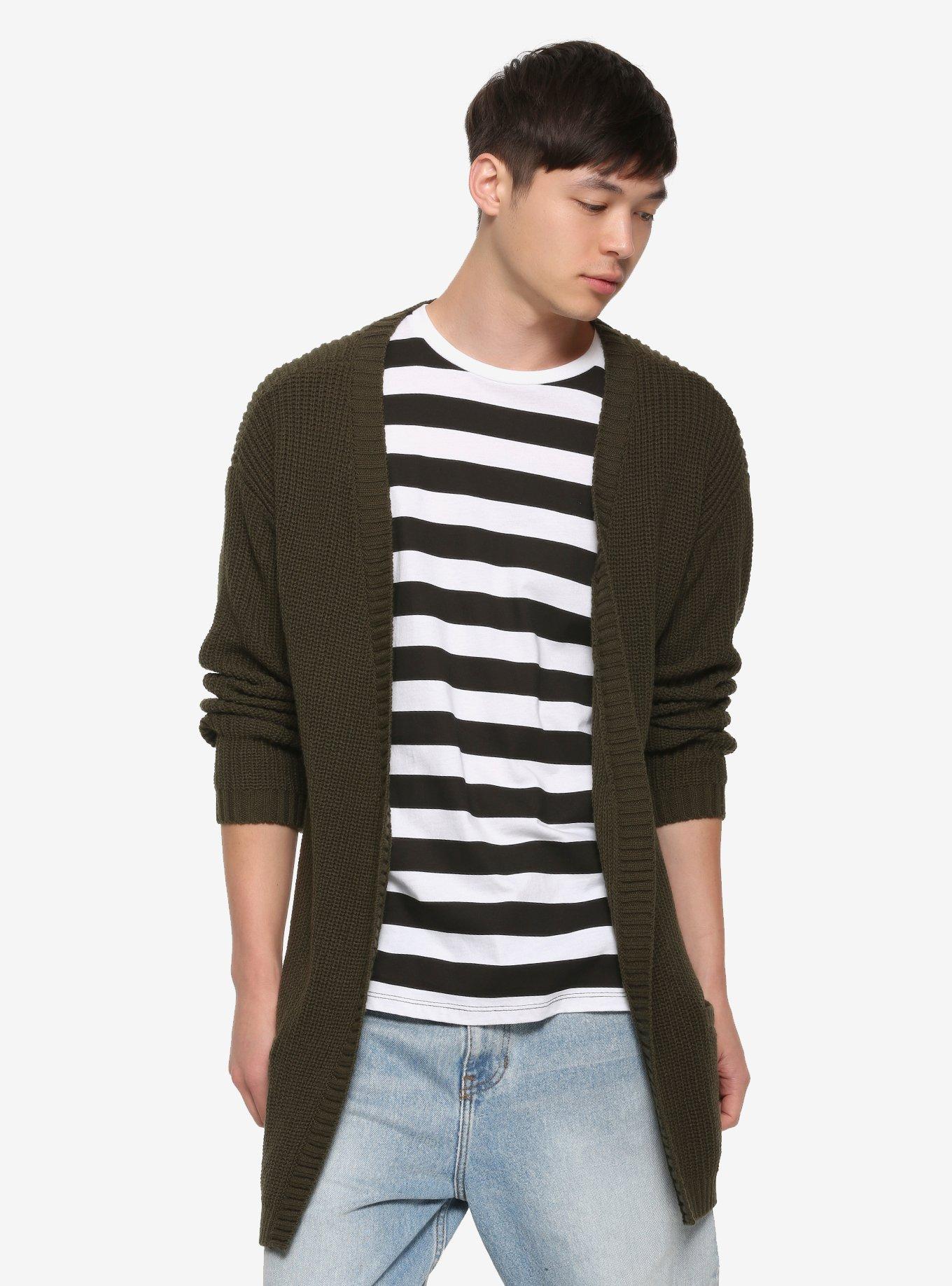 Olive Cardigan, OLIVE, hi-res